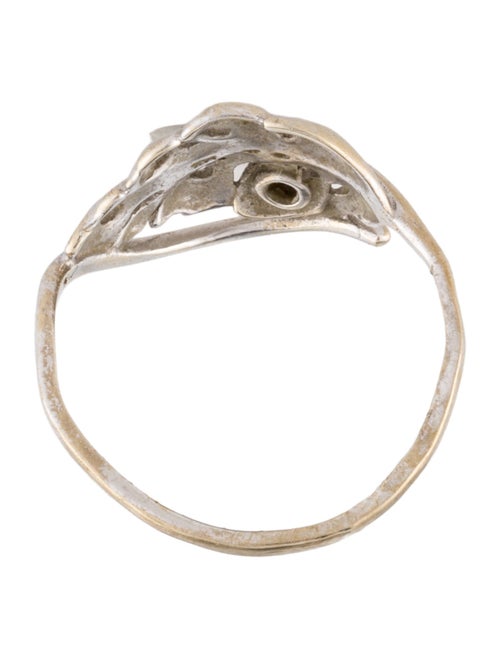 Ring 14K Diamond Monstera Cocktail Ring