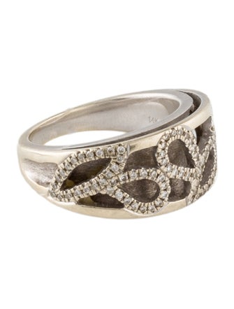 Ring 14K Diamond Wide Band