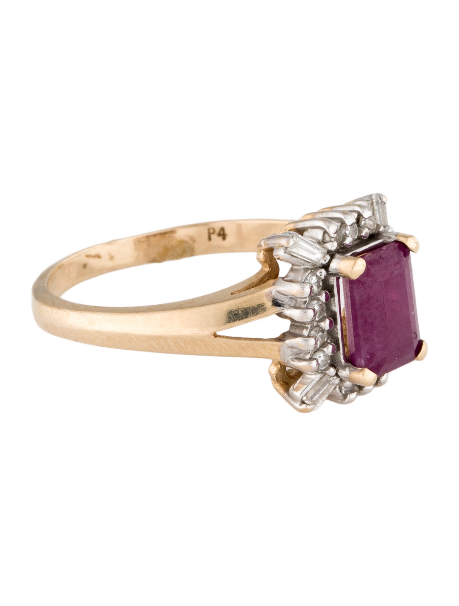 Ring 14K 1.38ct Ruby & Diamond Cocktail