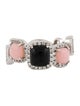Ring Novarese & Sannazzaro 18K Onyx & Pink Opal Band