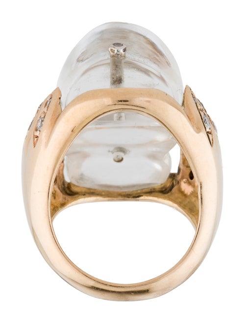 Ring 14K Diamond-Accented Quartz Cocktail Ring