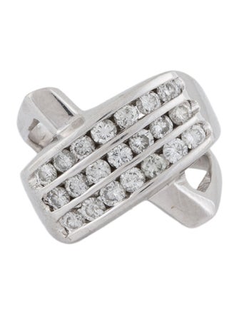 Ring 14K 1.36ctw Diamond X Signet Ring