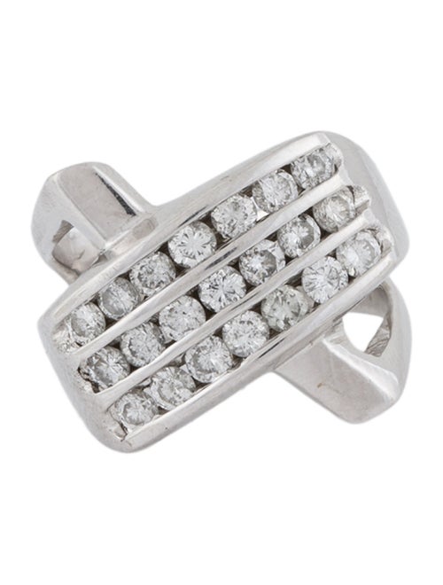 Ring 14K 1.36ctw Diamond X Signet Ring