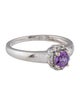 Ring 14K Amethyst & Diamond Cocktail Ring
