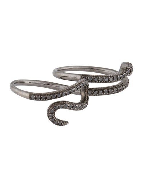 Ring 18K Diamond Snake Two-Finger Ring