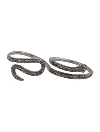 Ring 18K Diamond Snake Two-Finger Ring