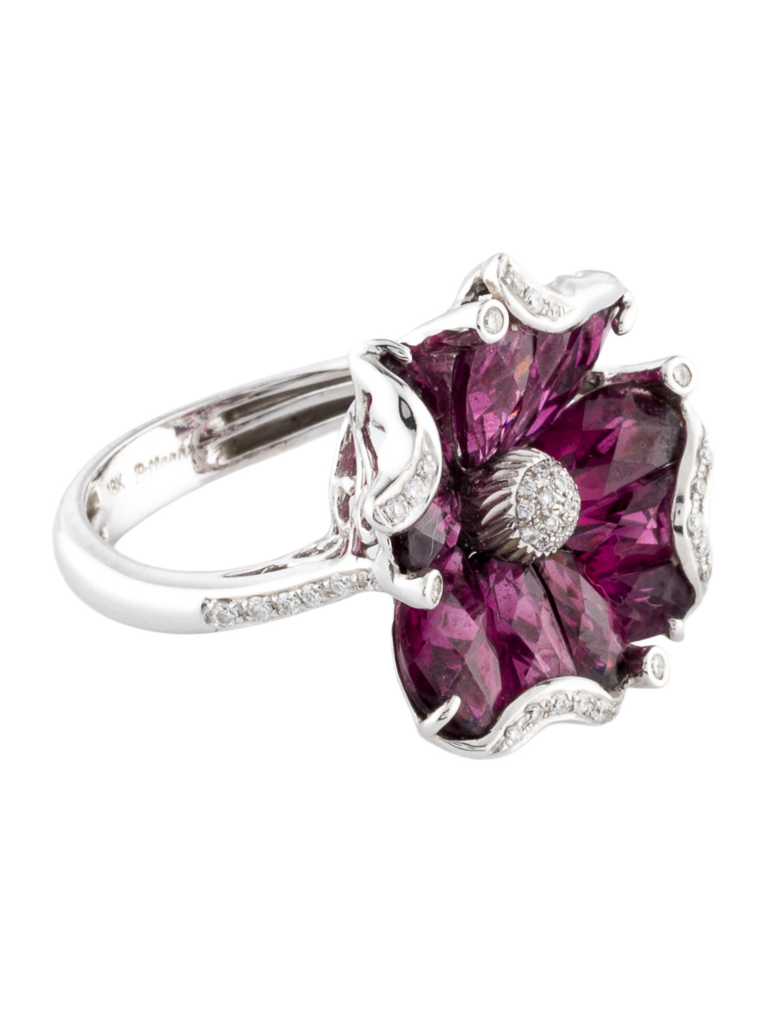 Ring Bellarri 18K Rhodolite & Diamond Mademoiselle Cocktail