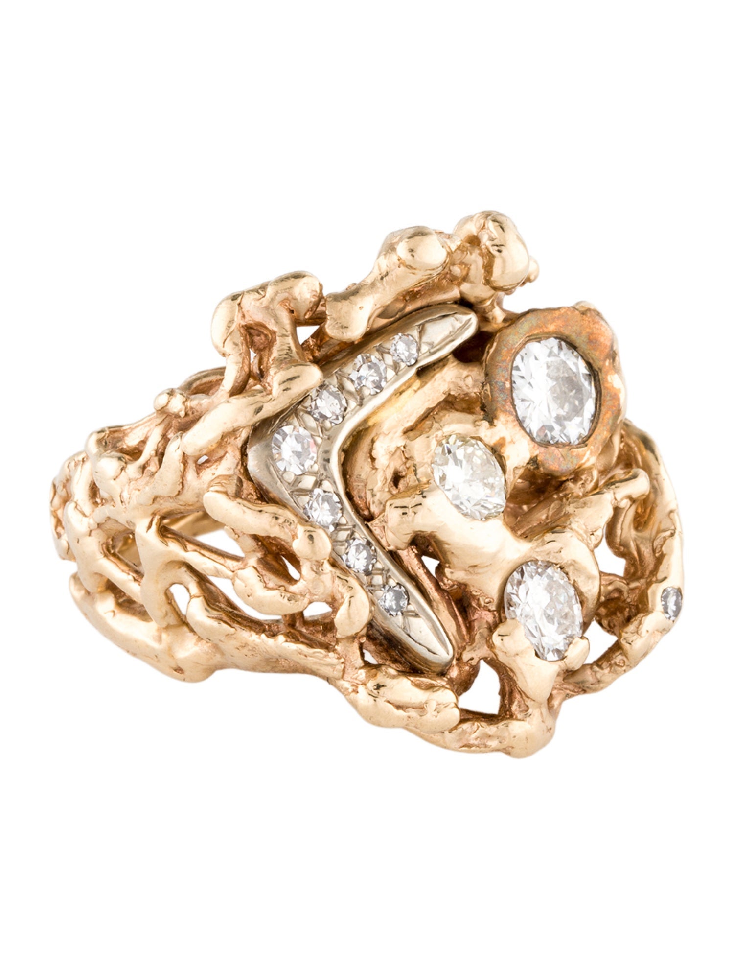 Ring 14K 1.10ctw Diamond Cocktail