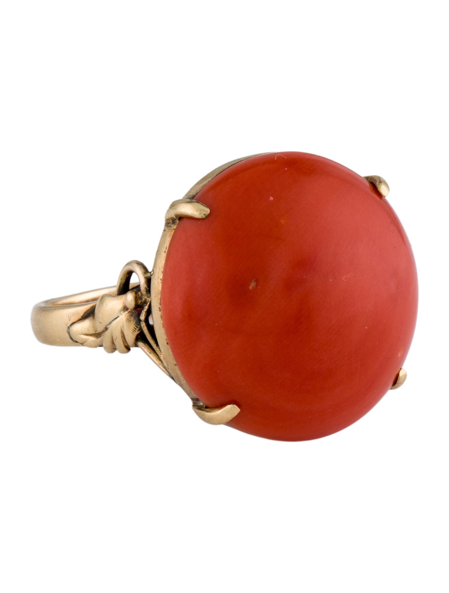 Ring 14K Coral Cocktail