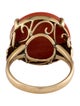Ring 14K Coral Cocktail Ring
