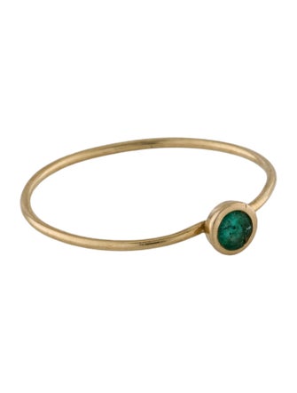 Ring 14K Emerald Thin Ring