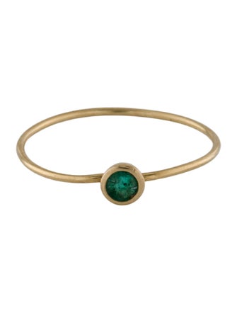 Ring 14K Emerald Thin Ring