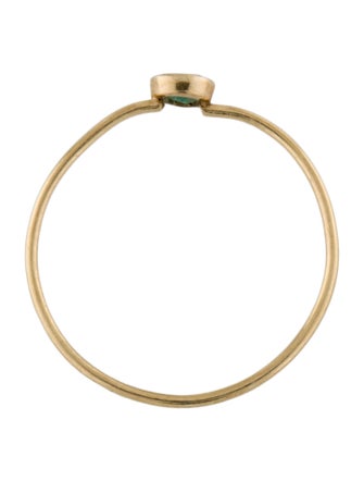 Ring 14K Emerald Thin Ring