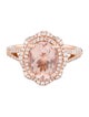 Ring 14K 2.35ct Morganite & Diamond Cocktail Ring