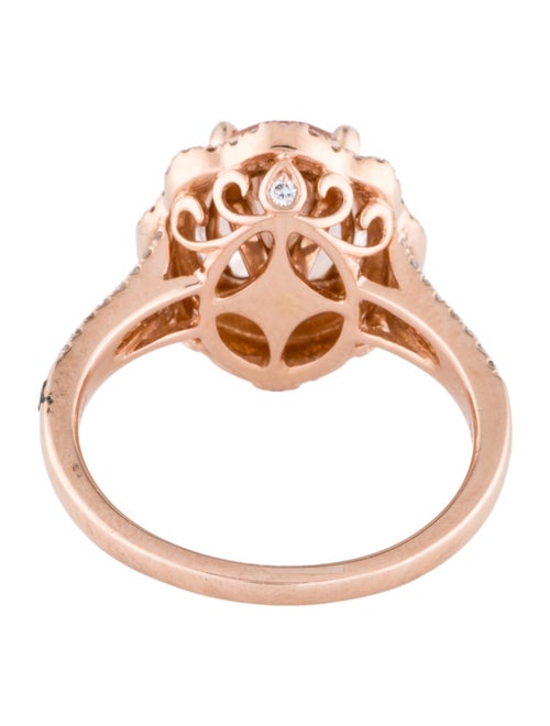Ring 14K 2.35ct Morganite & Diamond Cocktail Ring
