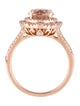 Ring 14K 2.35ct Morganite & Diamond Cocktail Ring