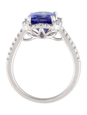 Ring 14K 3.75ct Tanzanite & Diamond Cocktail Ring