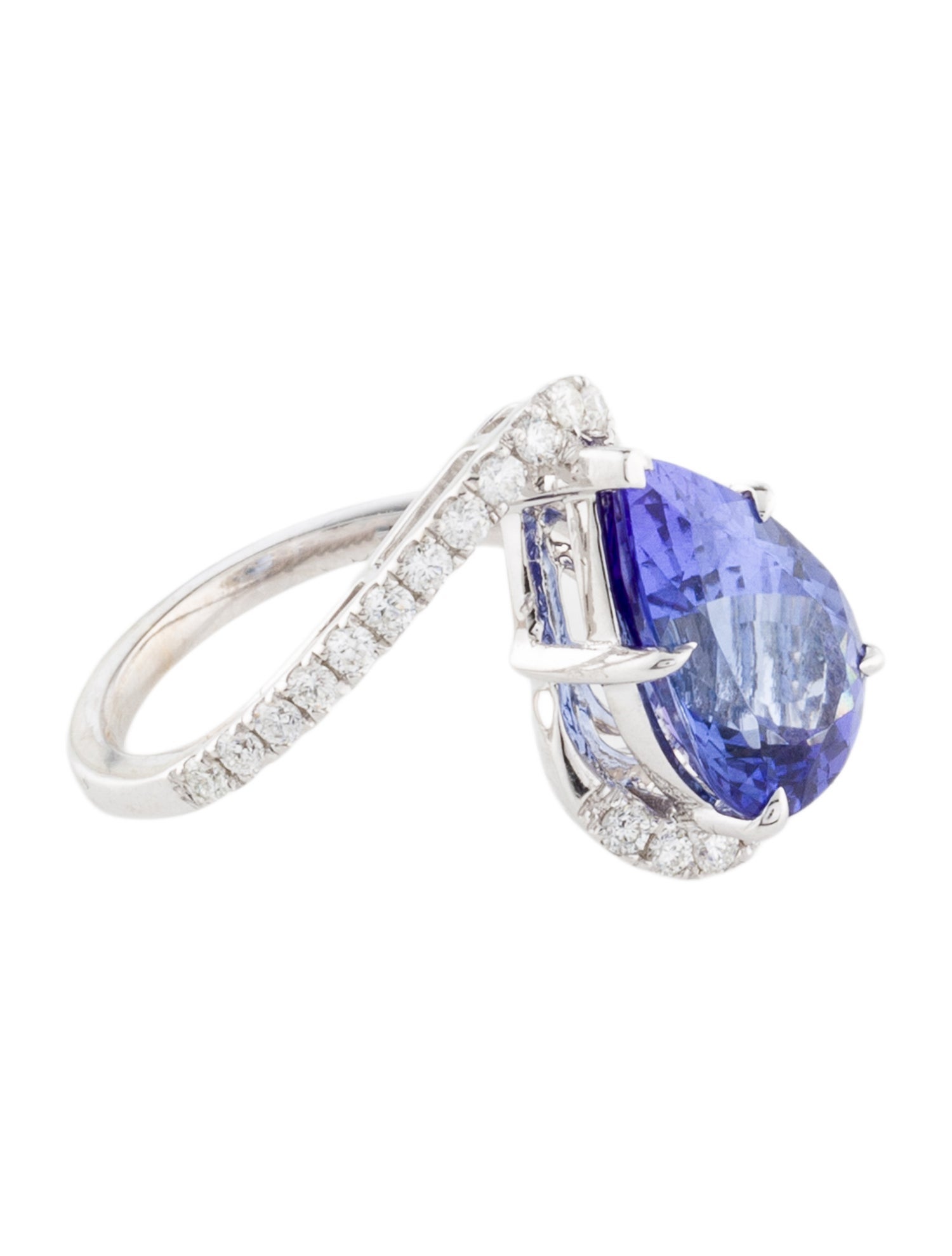 Ring 14K 2.95ct Tanzanite & Diamond Cocktail