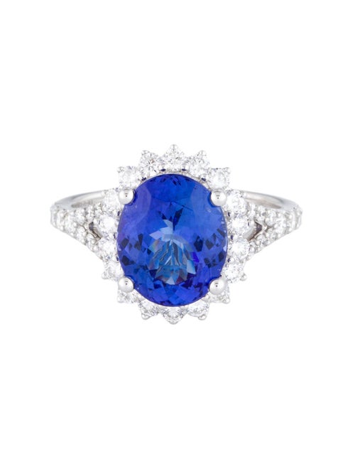 Ring 14K 4.00ct Tanzanite & Diamond Cocktail Ring