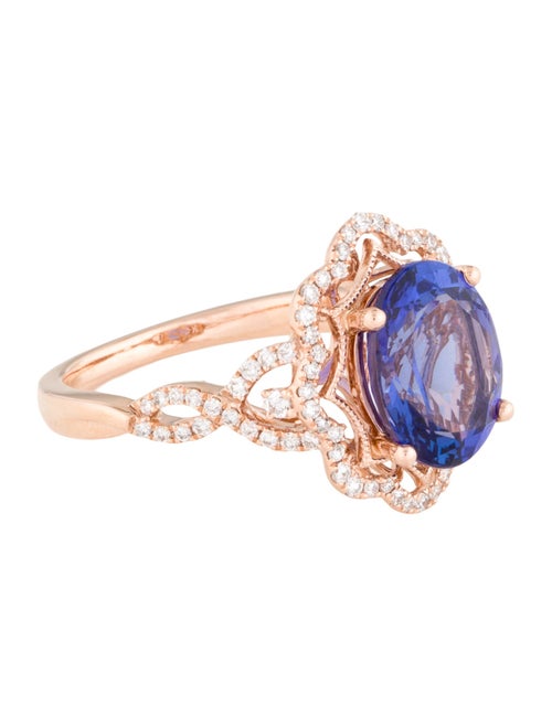 Ring 14K 4.00ct Tanzanite & Diamond Cocktail Ring