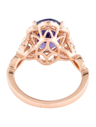 Ring 14K 4.00ct Tanzanite & Diamond Cocktail Ring