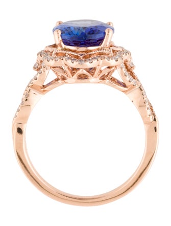 Ring 14K 4.00ct Tanzanite & Diamond Cocktail Ring