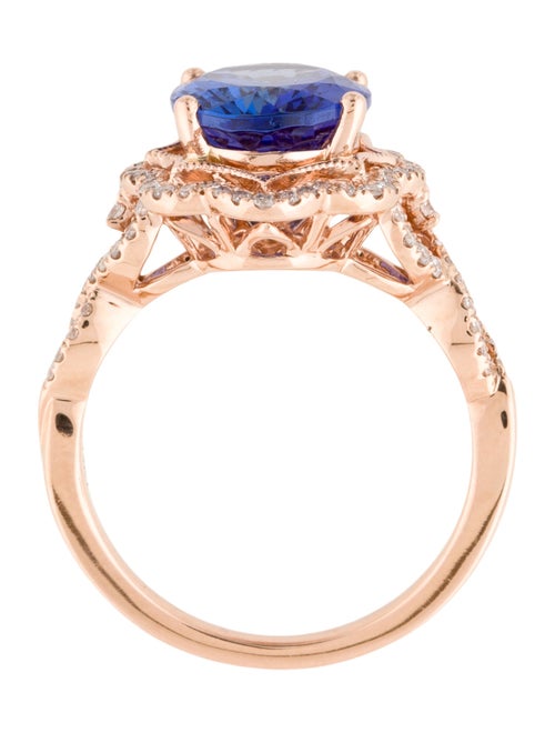 Ring 14K 4.00ct Tanzanite & Diamond Cocktail Ring