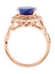 Ring 14K 4.00ct Tanzanite & Diamond Cocktail Ring