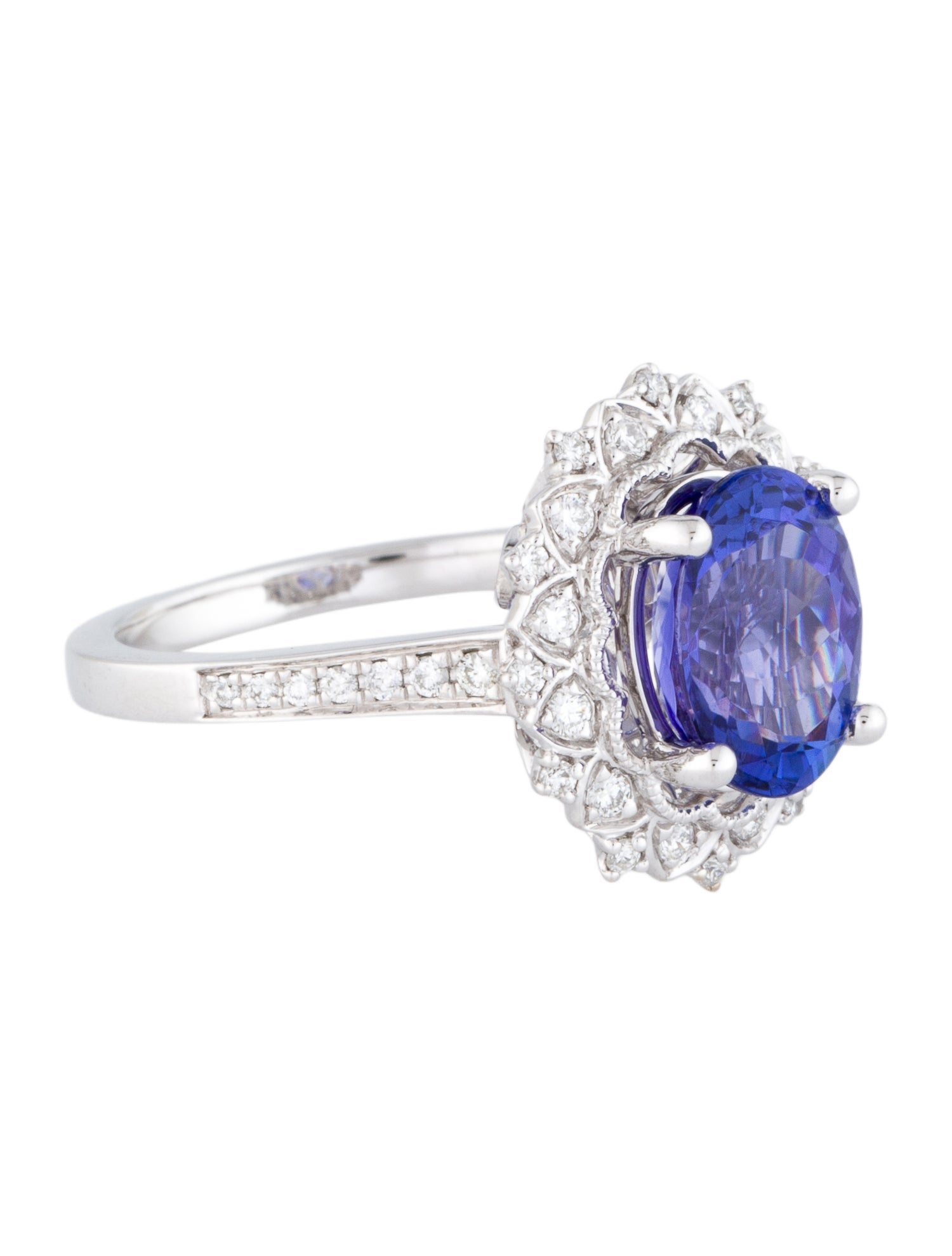 Ring 14K 3.25ct Tanzanite & Diamond Cocktail Ring