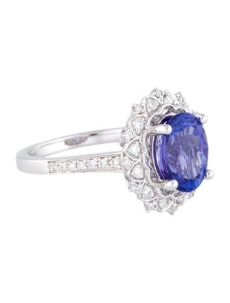 Ring 14K 3.25ct Tanzanite & Diamond Cocktail Ring
