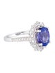 Ring 14K 3.25ct Tanzanite & Diamond Cocktail Ring