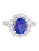 Ring 14K 3.25ct Tanzanite & Diamond Cocktail Ring