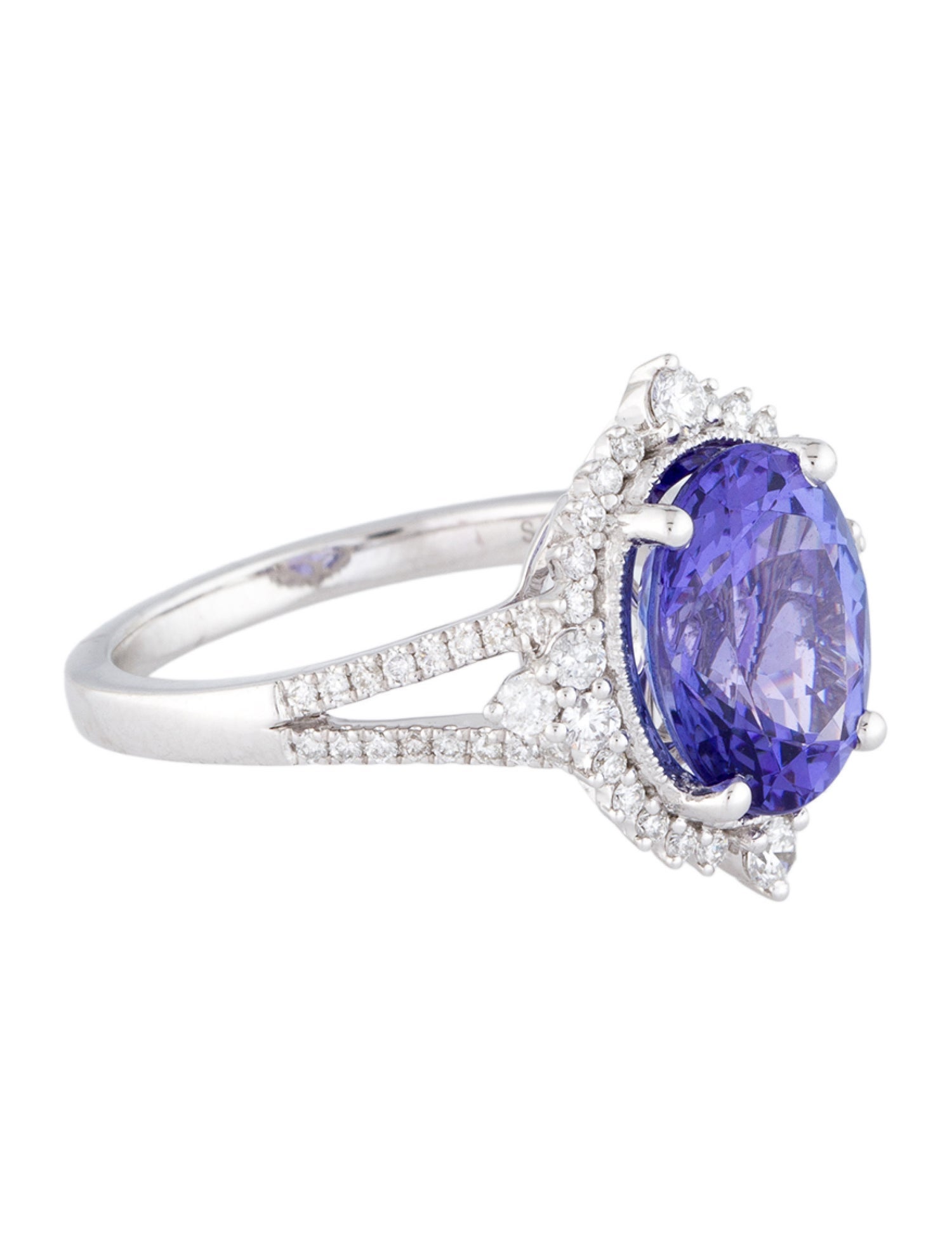 Ring 14K 4.00ct Tanzanite & Diamond Cocktail Ring