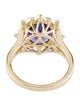 Ring 14K 3.99ct Tanzanite & Diamond Cocktail Ring