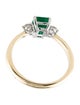 Ring 14K 1.04ct Emerald & Diamond Cocktail Ring