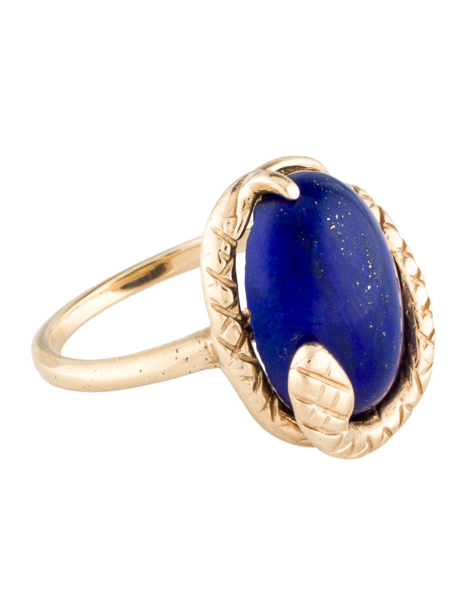 Ring 14K Lapis Lazuli Snake