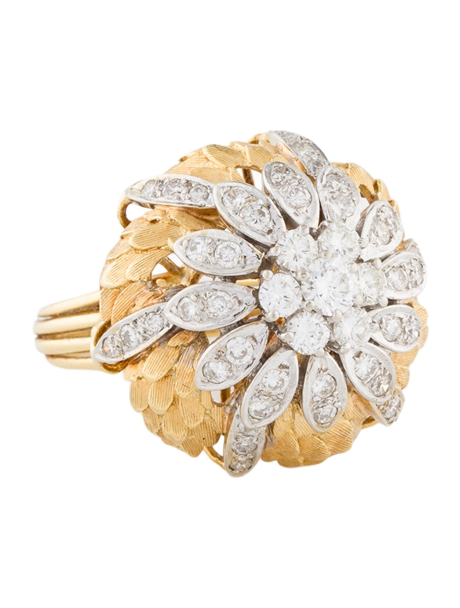 Ring 18K 1.74ctw Diamond Cocktail Ring