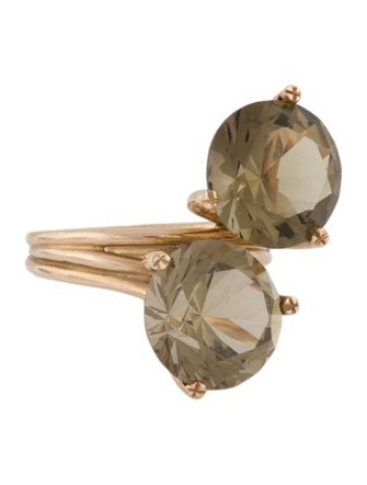 Ring 14K 9.22ctw Smoky Quartz Cocktail ring