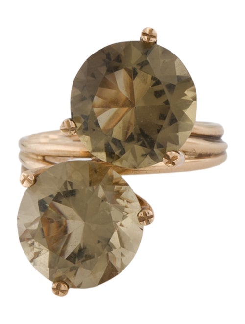 Ring 14K 9.22ctw Smoky Quartz Cocktail ring