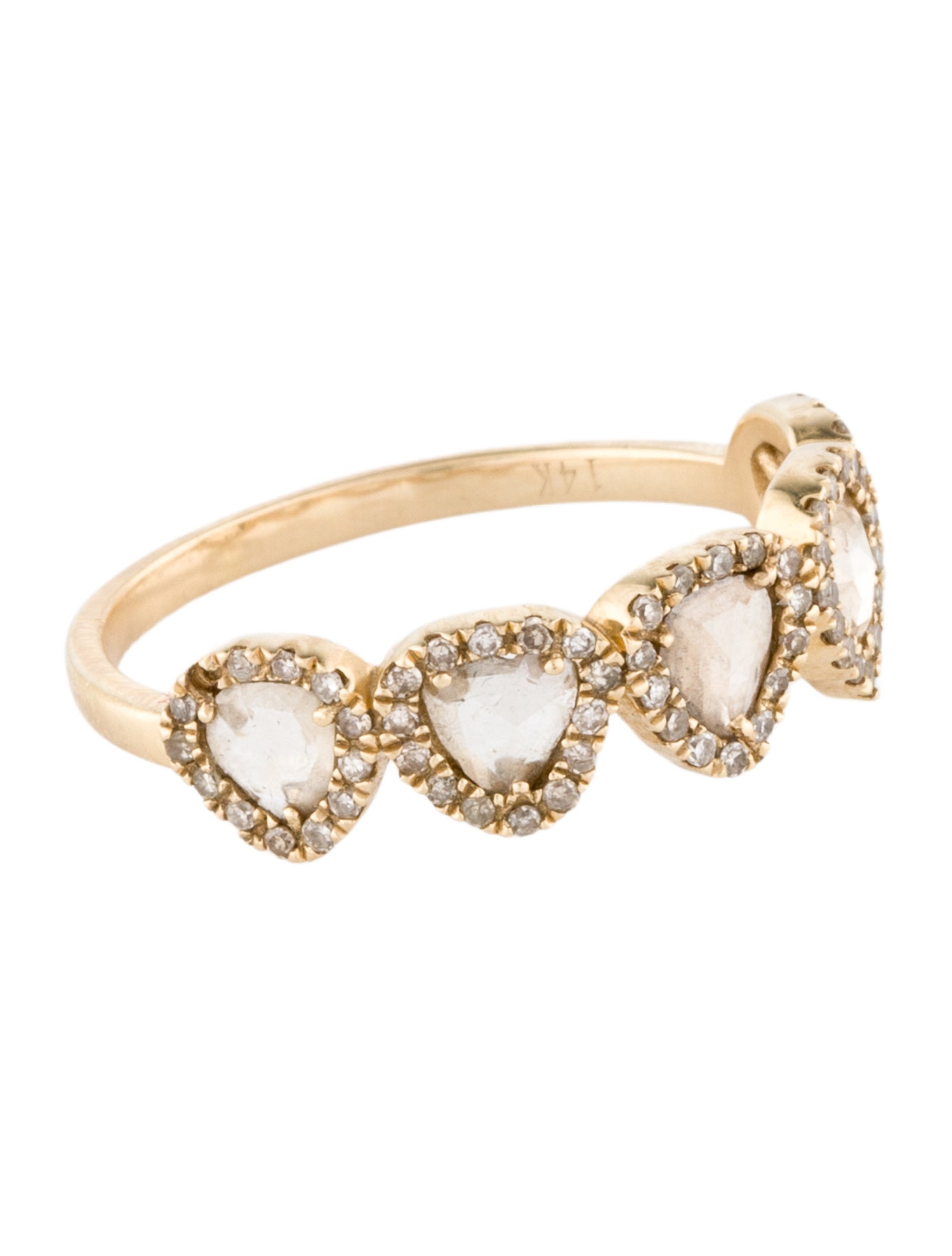 Ring 14K Diamond Rose Cut Band