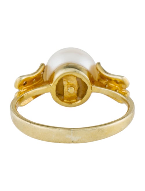 Ring 14K Pearl & Diamond Ring