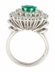 Ring 18K Colombian Emerald & Diamond Cocktail Ring