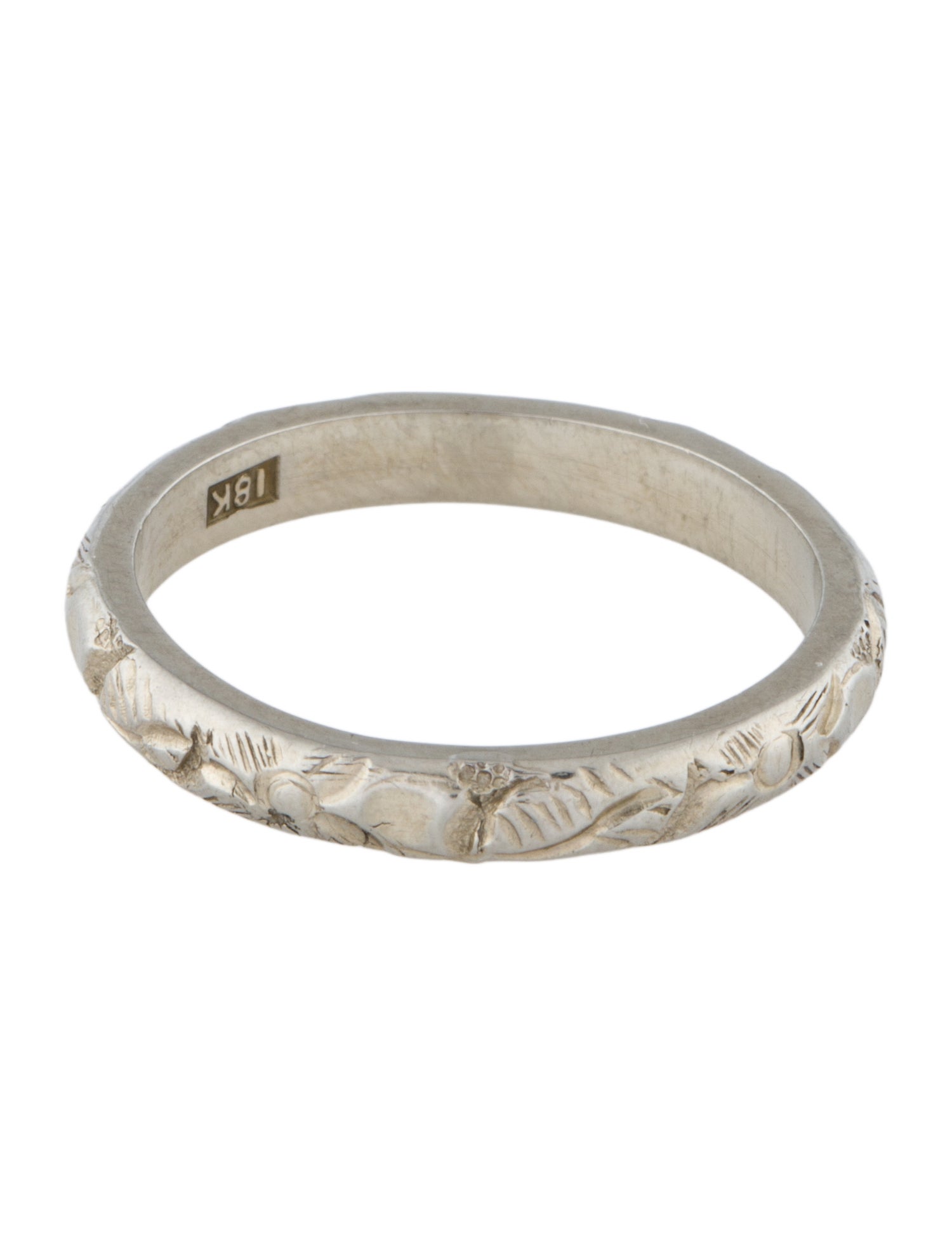 Ring 18K Engraved Band