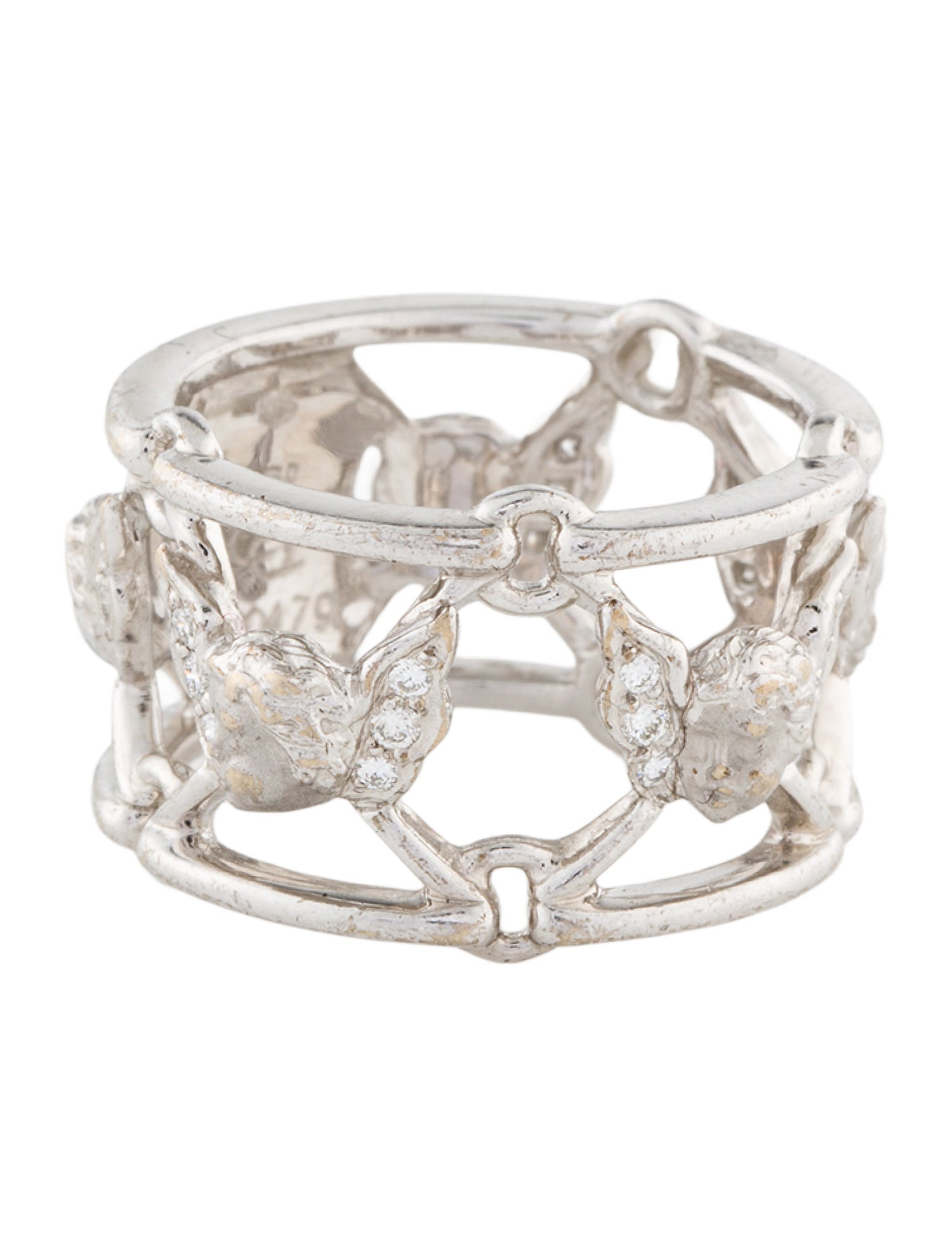 Carrera y Carrera 18K Diamond Cherub Eternity Band