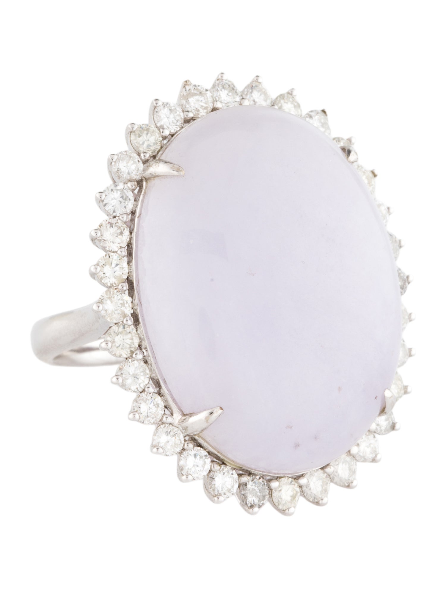 Ring 14K Jadeite & Diamond Cocktail Ring