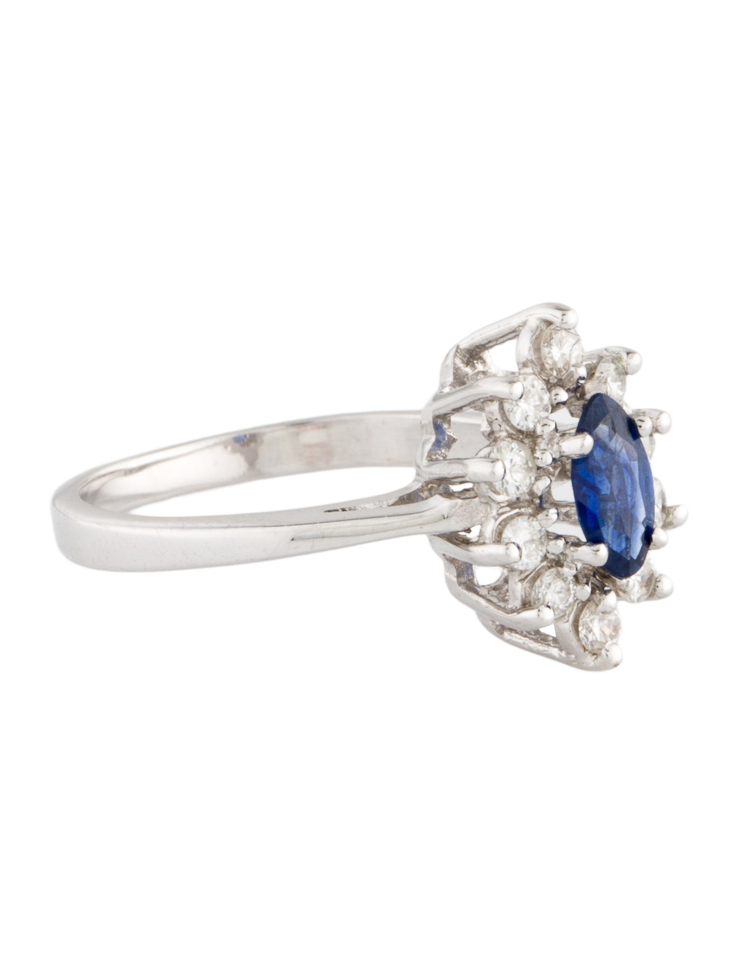 Ring 14K Sapphire & Diamond Cocktail