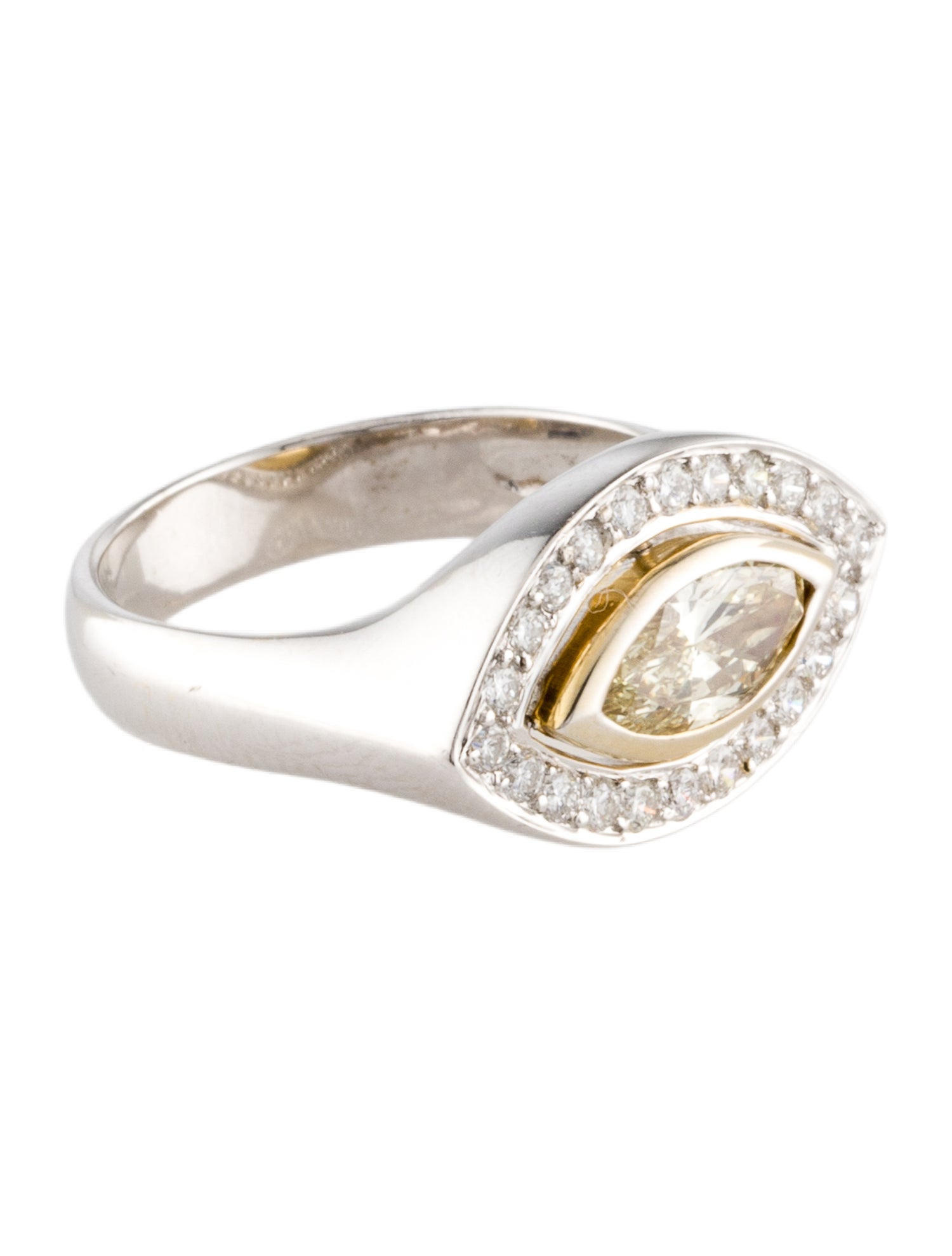 Ring 18K Diamond Signet Ring