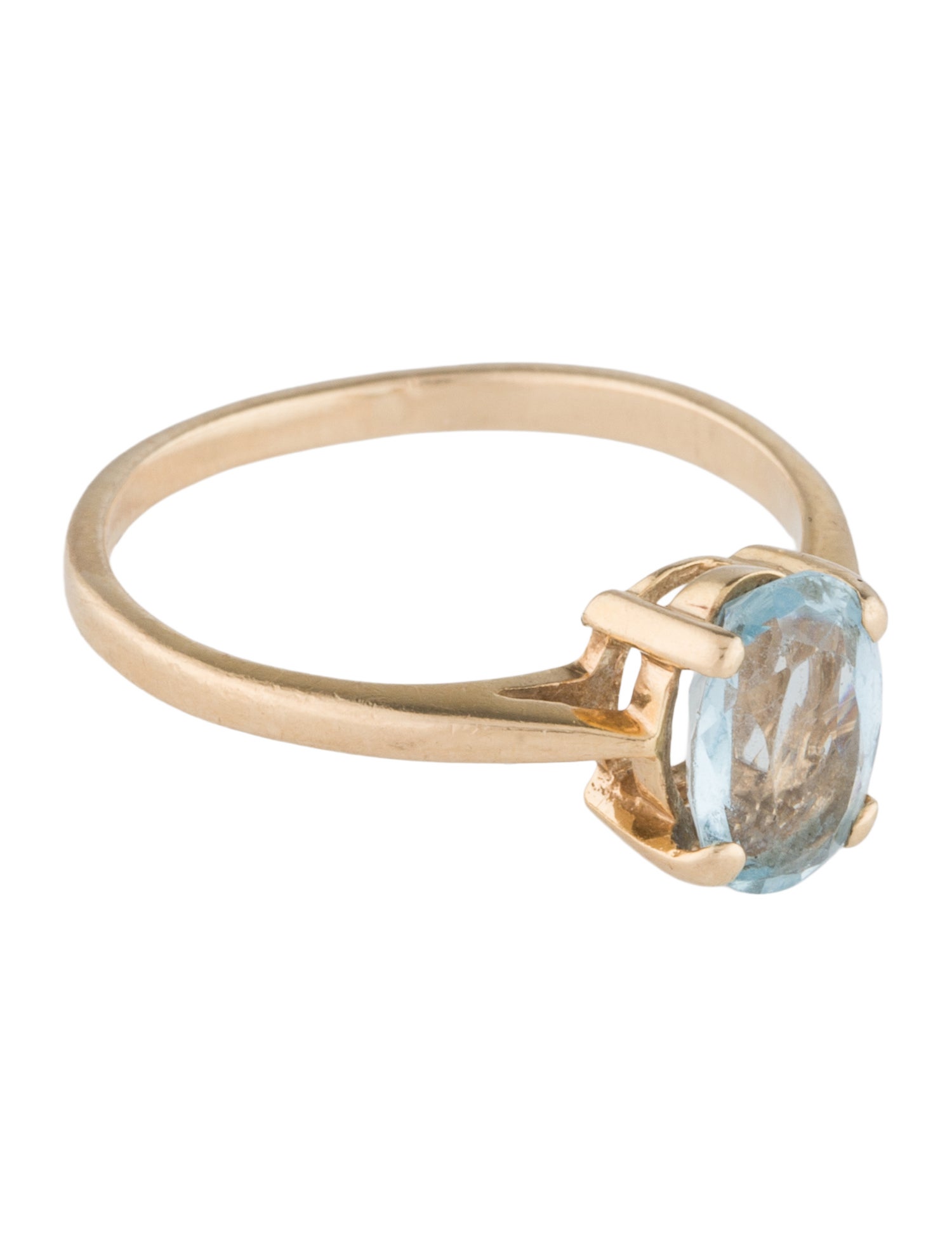 Ring 14K Aquamarine Cocktail