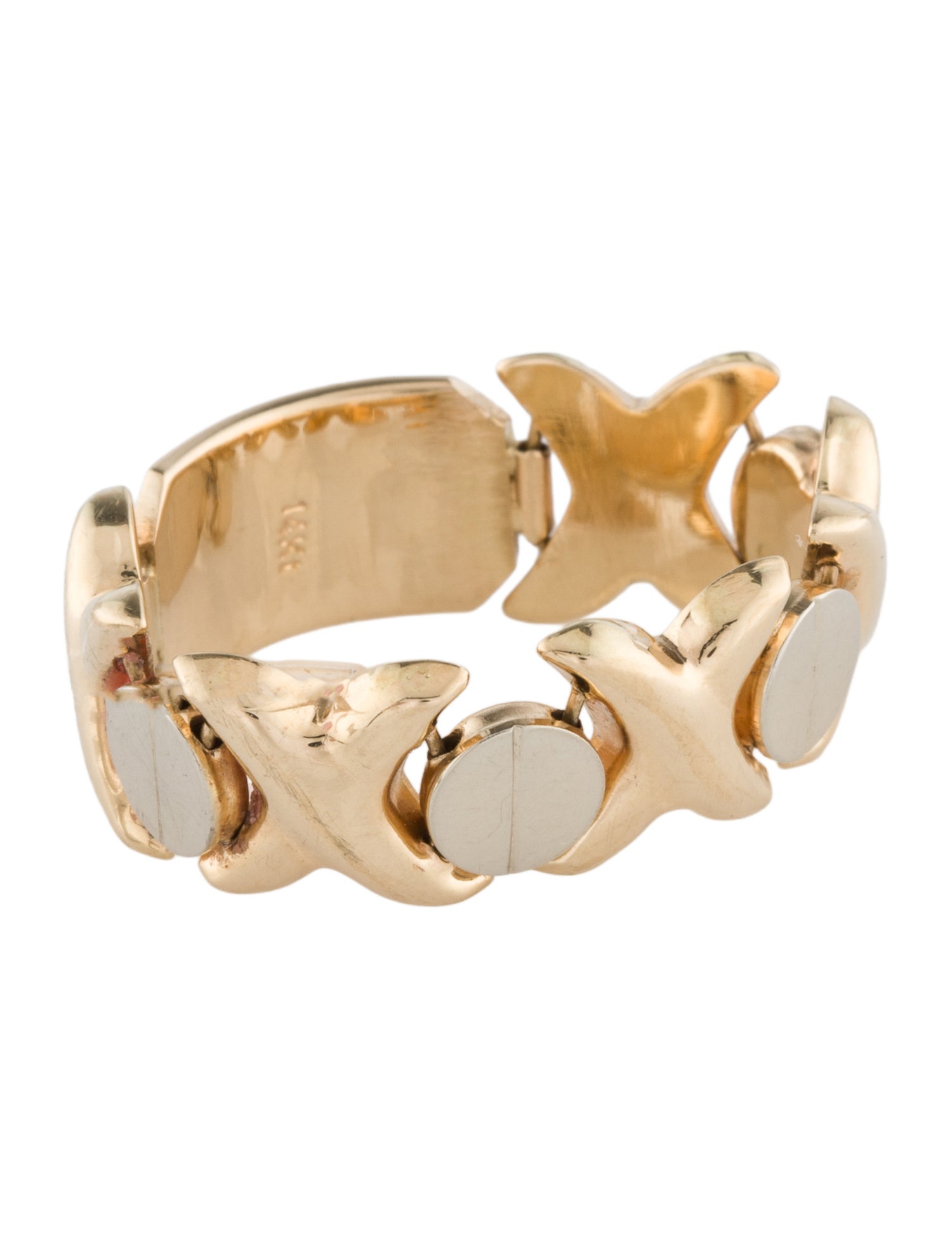 Ring 14K Two-Tone 'XO' Band