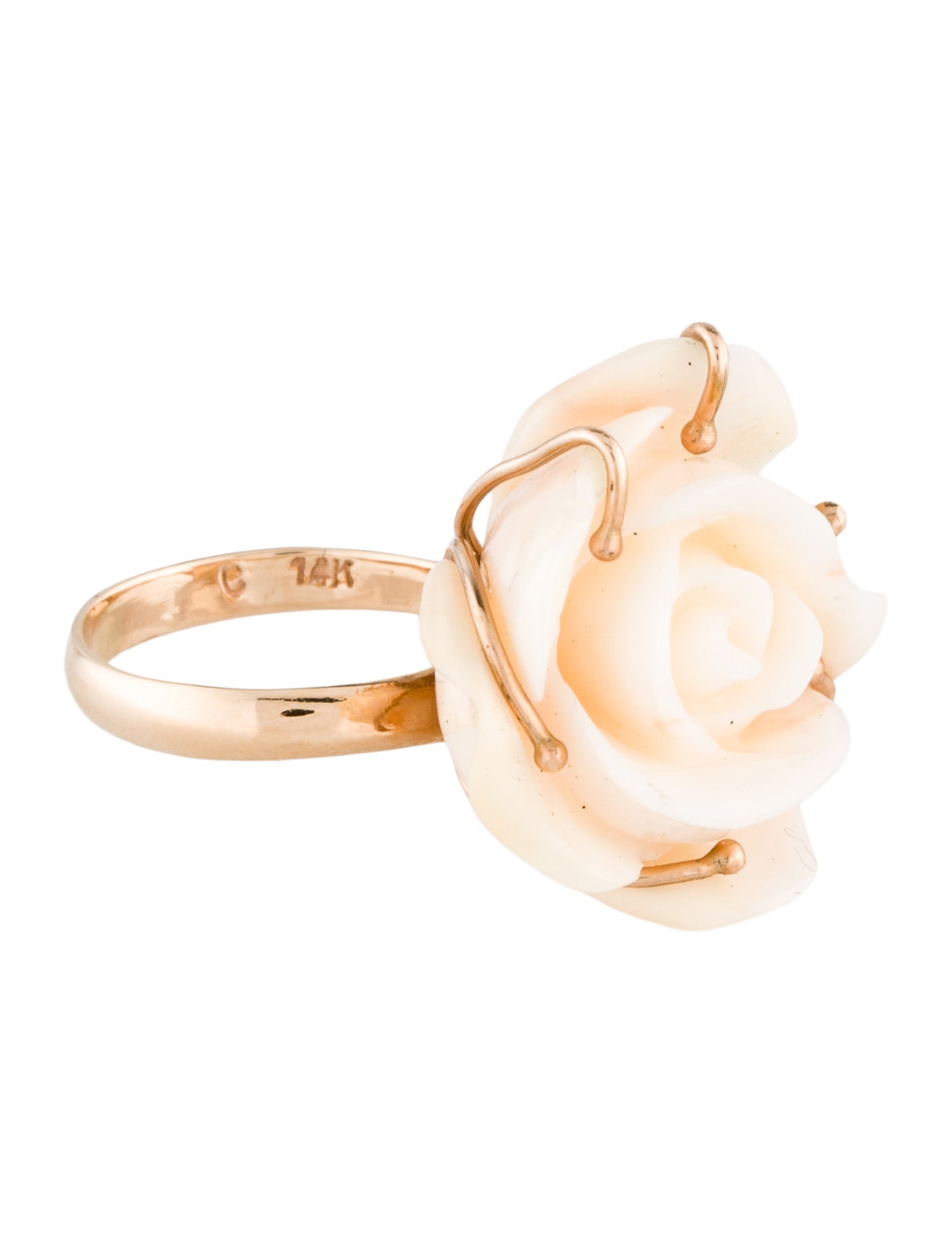 Ring 14K Shell Cocktail